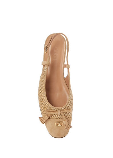 Beymen Club Nude Straw Ballet Flats - 4