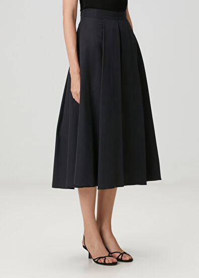 Beymen Club Koyu Lacivert Midi Etek - 3