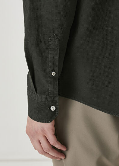 Beymen Club Comfort Fit Khaki Textured Shirt - 7