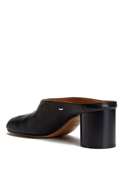 Tabi Siyah Kadın Deri Terlik - Görsel 4