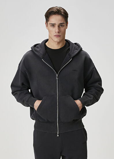 Purple Brand Siyah Kapüşonlu Sweatshirt - 3