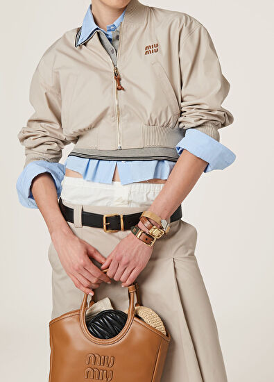 Miu Miu Panama Pamuklu Mont - 4