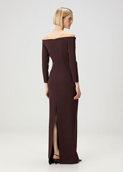 Roland Mouret Brown Maxi Evening Dress - 4