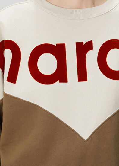 Etoile Isabel Marant Houston Haki Bej Sweatshirt - 5