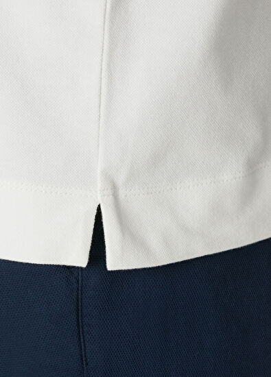 Beymen Club Kırık Beyaz Relax Fit Lycralı Pike -Tshirt - 7