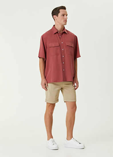 Beymen Club Vişne Kısa Kollu Gömlek - 3