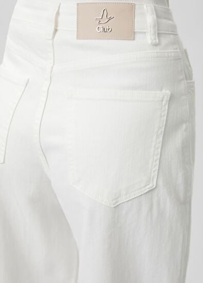 Beymen Club Mom Fit Kırık Beyaz Boncuk Nakışlı Jean Pantolon - 5