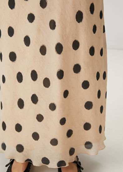 Beymen Club Ekru Puantiyeli Evaze Etek - 5