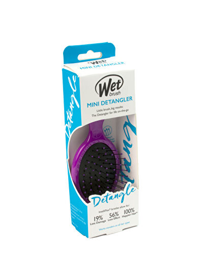 Wet Brush Mini Detangler Mor Dolaşık Açıcı Kadın Saç Fırçası  - 5