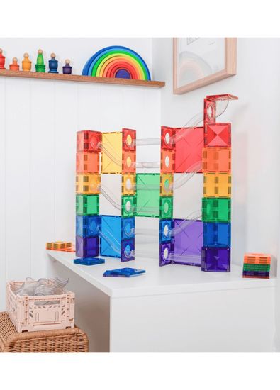 Connectix - Super Ball Run Pack 134 Piece Magnetic Blocks Educational Toy