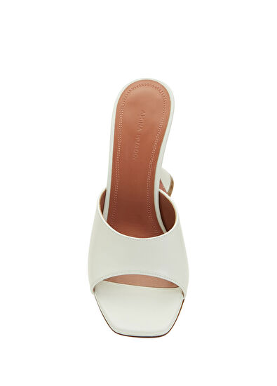 Lupita Beyaz Kadın Deri Terlik - Görsel 5