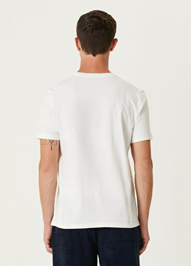 Beymen Club Kırık Beyaz Karışık Logo Baskılı T-shirt - 5