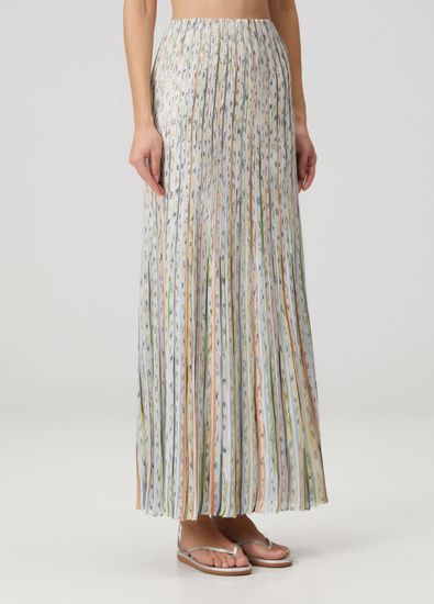 Missoni Orange Green Sequined Maxi Skirt - 3
