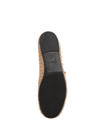 Beymen Club Mary Jane Nude Raffia Ballet Flats - 5