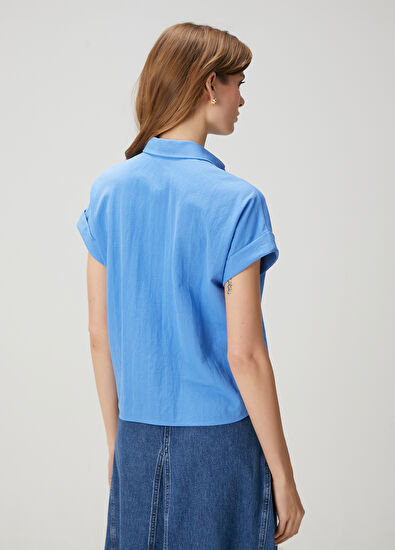 Beymen Club Blue Short Sleeve Pique Shirt - 5