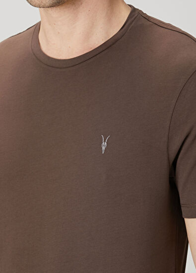 AllSaints Brace Brown Basic T-Shirt - 5