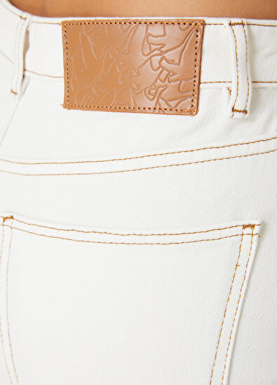 Beymen Club Beyaz Yıpratmalı Jean Pantolon - 5