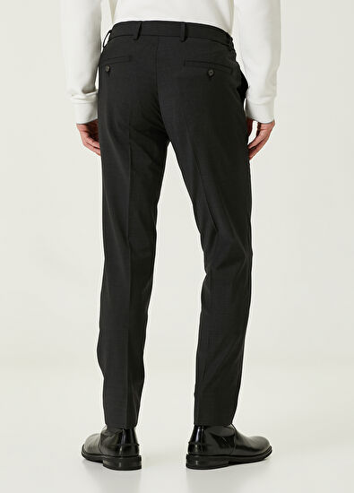 Beymen Club Antrasit Bel Yanı Lastikli Klasik Yün Pantolon - 3