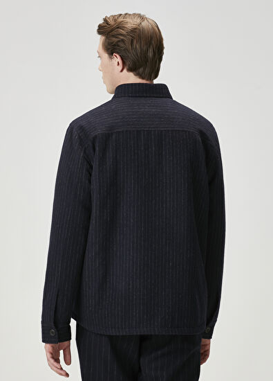 Beymen Club Smoked Line Patterned Outer Shirt - 5