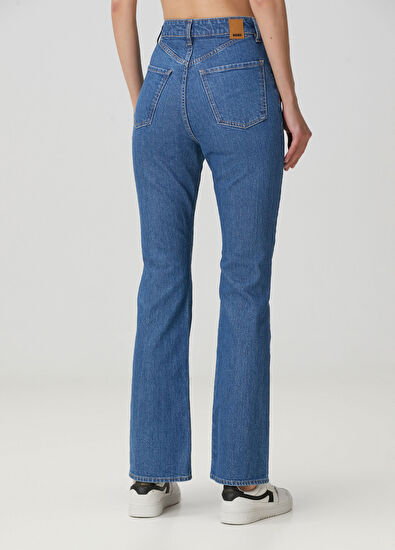 Boss Lyris Mavi Flared Jean Pantolon - 4
