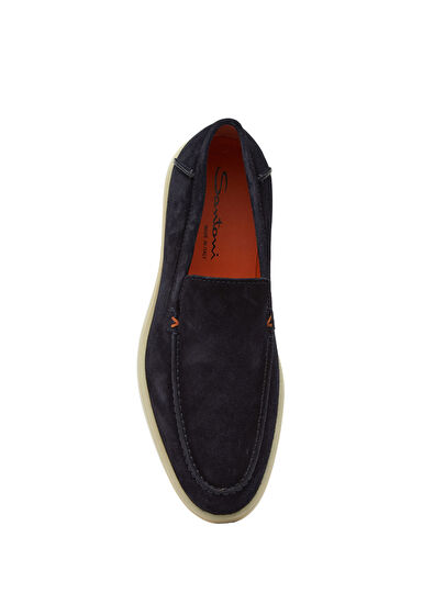 Derroit Lacivert Erkek Süet Loafer - Görsel 5
