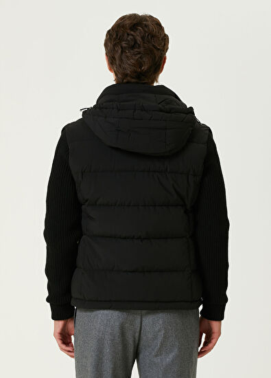 Foskolo Siyah Kapüşonlu Mont - Görsel 6