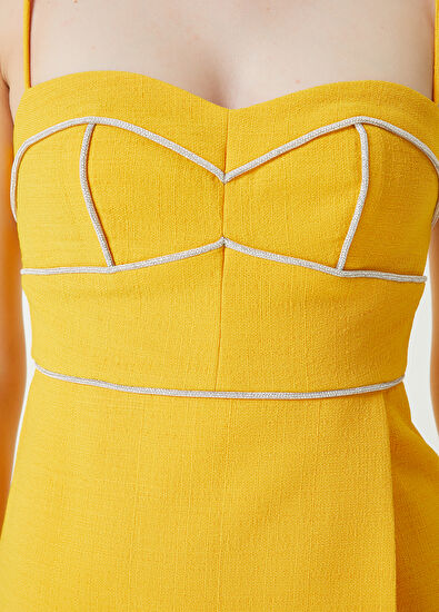 Beymen Club Turuncu Önü Taş Detaylı Tulum - 5