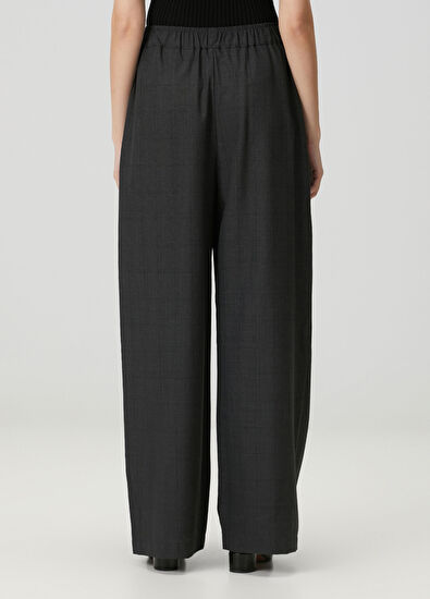 The Frankie Shop Baxter Dark Grey Plaid Trousers - 4