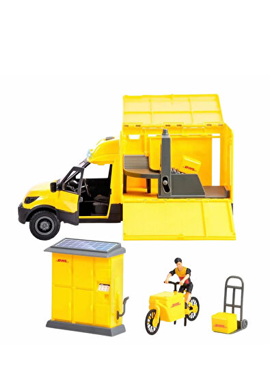 Dickie DHL Freight Delivery Vehicle Toy Set - 5