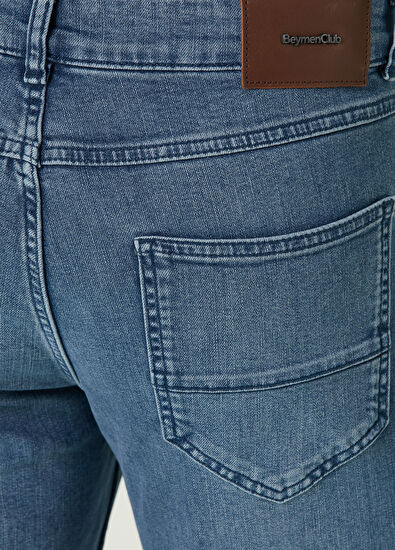 Beymen Club Slim Fit Gray Blue Medium Wash Jeans - 5