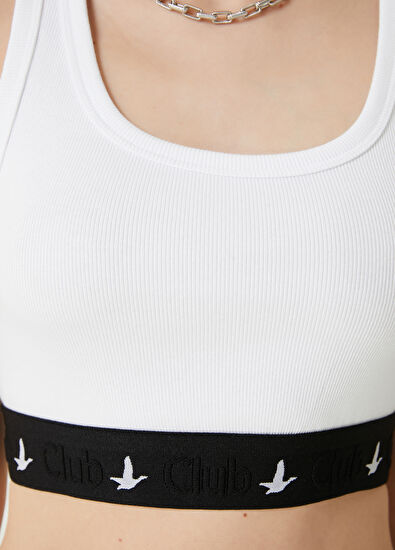 Beymen Club White Cropped Tank Top - 5
