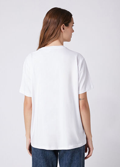 Beymen Club White Gold Logo T-Shirt - 5