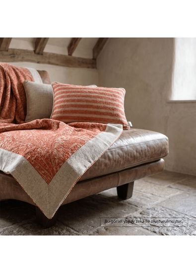 22 Maggio Istanbul Oriente Shawl Patterned Terracotta Sofa Shawl 140 × 175 cm - 3