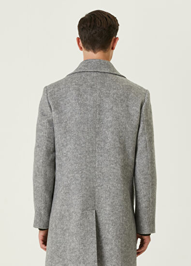 Beymen Club Gray Flannel Coat - 5