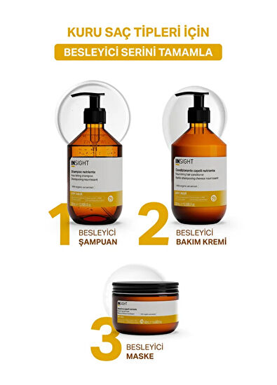 Insight Dry Hair Nourishing Kuru Saçlar İçin Besleyici Şampuan 350 ml - 4