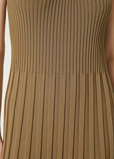 Beymen Club Haki Maksi Triko Elbise - 5