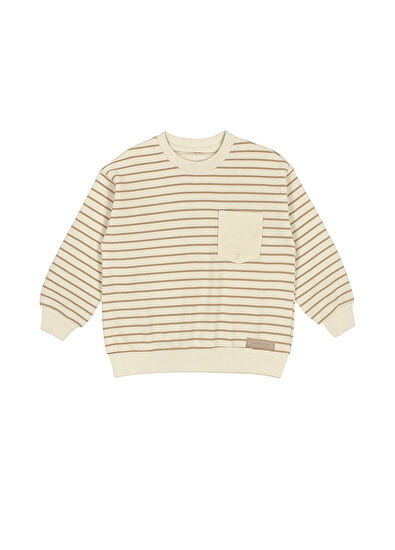 Patique Kids Ekru Gabardin Ceket Pantolon ve Sweatshirt Erkek Çocuk 3'lü Set - 4