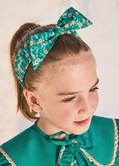 miniscúle by ebrar Bollarine Yeşil Fiyonk Kız Çocuk Saç Bandı - 4
