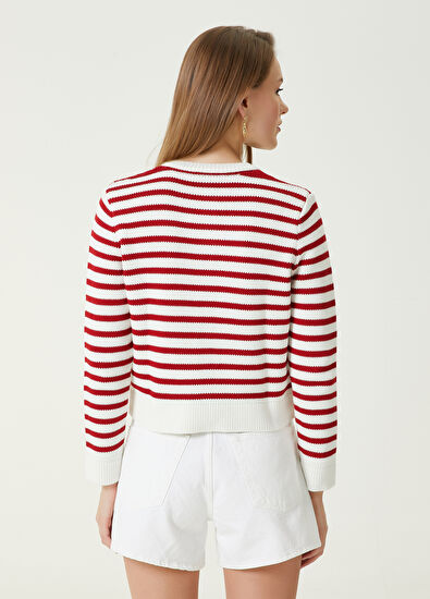 Beymen Club Red White Striped Knit Jacket - 6