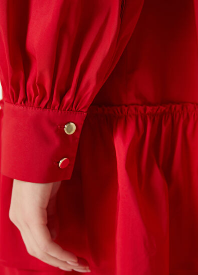 Beymen Club Red Ruffle Detail Mini Dress - 5