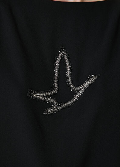 Beymen Club Siyah Logo İşlemeli Bluz - 5