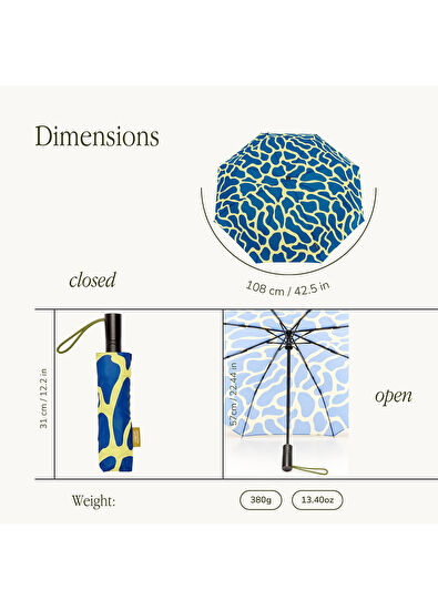Duckhead Original The Daily Blue Ripples Otomatik Şemsiye - 7