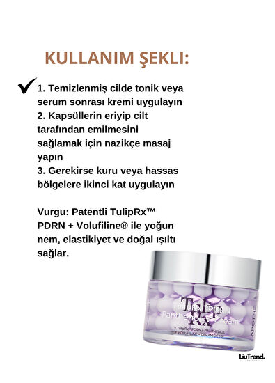 Apothe TulipRx PDRN Panthenol-V Cream Dolgunluk ve Işıltı Etkili Nemlendirici Yüz Kremi 50 ml  - 5