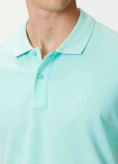 Beymen Club Su Yeşili Polo Yaka Düğmeli T-shirt - 5