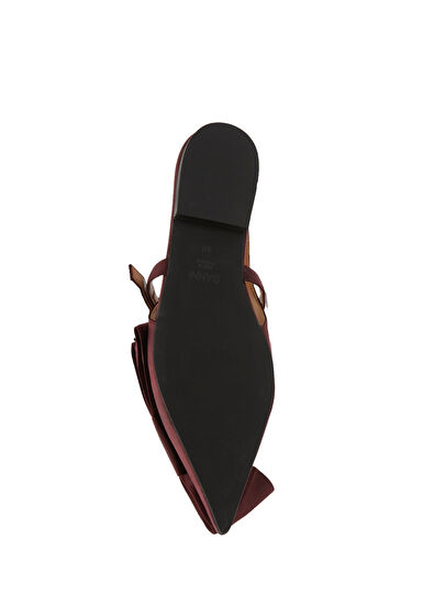 Ganni Big Bow Bordo Kadın Babet - 5