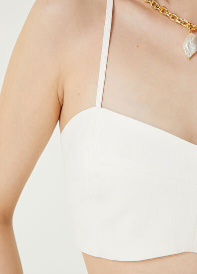 Beymen Club Beyaz Crop Bluz - 5