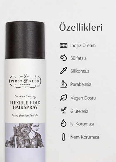 Percy & Reed Session Styling Esnek Tutuşlu Saç Sprey 250 ml - 3