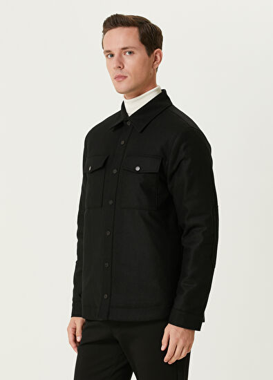 Beymen Club Black Wool Overshirt - 4