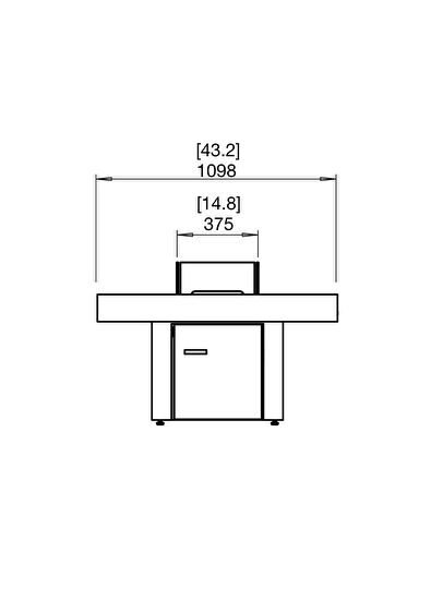 Decofire Gin 90 Chat Grey Table Fireplace - 5