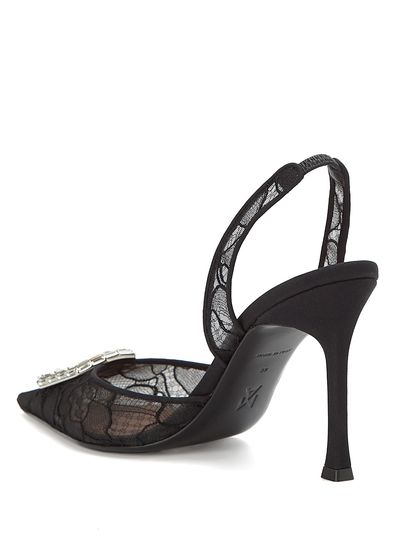Amina Muaddi Camelia Black Pump - 3